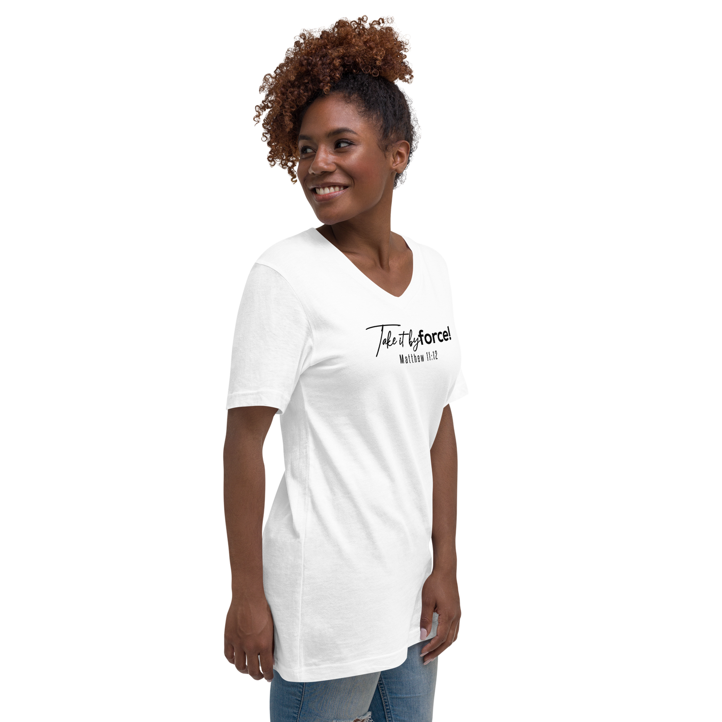 Take it by force! Unisex Short Sleeve V-Neck T-Shirt