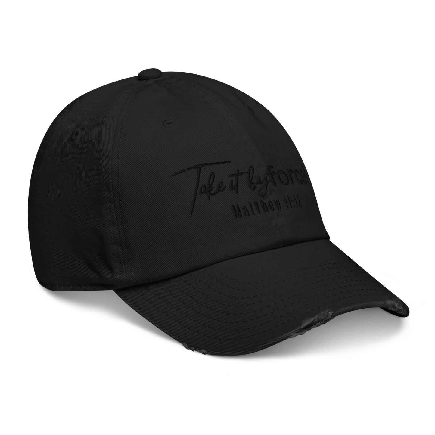 Take it by force! Hat in black print