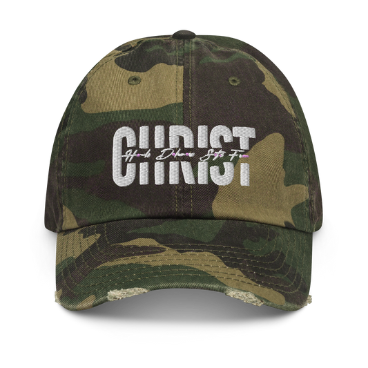 Signature Hat White Print Christ Heals, Delivers *also in black