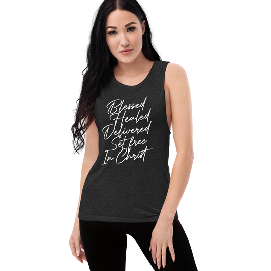 Ladies’ Blessed Solid Muscle Tank  *addt'l. colors